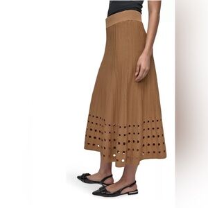 NWOT DKNY Sweater Knit Skirt with Cutout Hem